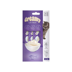 M-Pets - M-Pets Ton Balıklı Krema Kedi Ödül Maması 4x15 Gr 