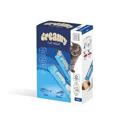 M-Pets - M-Pets Ton Balıklı ve Karidesli Krema Kedi Ödül Maması 25x15 Gr 
