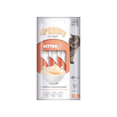 M-Pets Ton Balıklı ve Tavuklu Krema Yavru Kedi Ödül Maması 4x15 Gr 