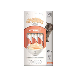 M-Pets Ton Balıklı ve Tavuklu Krema Yavru Kedi Ödül Maması 4x15 Gr - Thumbnail