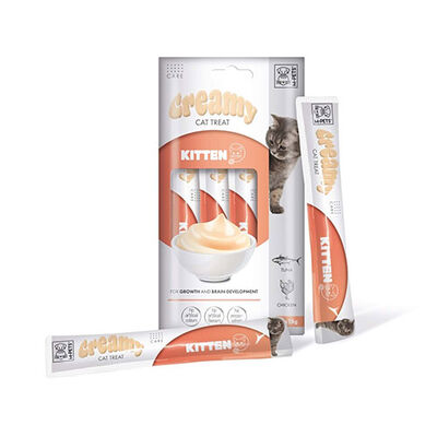 M-Pets Ton Balıklı ve Tavuklu Krema Yavru Kedi Ödül Maması 4x15 Gr 