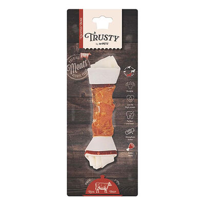 M-Pets Trusty Extra Sığır Etli Düğümlü Kemik Köpek Ödülü 100 Gr 20,3 Cm 