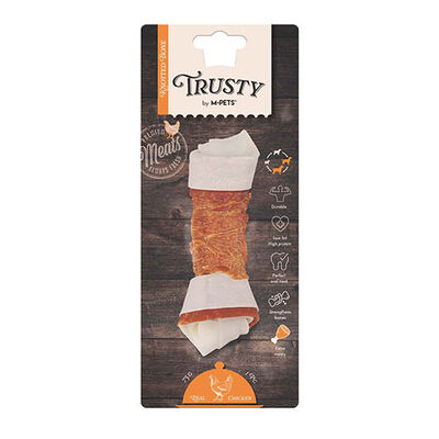 M-Pets Trusty Extra Tavuklu Düğümlü Kemik Köpek Ödülü 75 Gr 15,3 Cm 