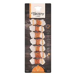 M-Pets - M-Pets Trusty Extra Tavuklu Düğümlü Kemik Köpek Ödülü 7'li 105 Gr 6,4 Cm 