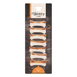 M-Pets - M-Pets Trusty Tavuklu Presli Kemik Köpek Ödülü 7'li 140 Gr 7,7 Cm 