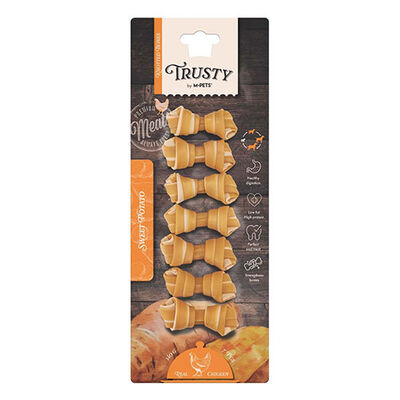 M-Pets Trusty Tavuklu Tatlı Patatesli Kemik Köpek Ödülü 7'li 140 Gr 6,4 Cm 