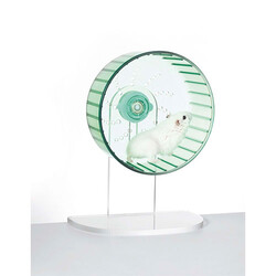 M-Pets Turbo Training Hamster Çarkı Yeşil 19-24 Cm - Thumbnail