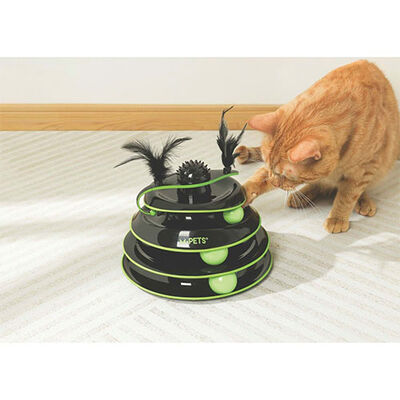 M-Pets Tüylü Dönen Top Kedi Oyuncağı 23 Cm 