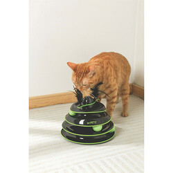 M-Pets Tüylü Dönen Top Kedi Oyuncağı 23 Cm - Thumbnail