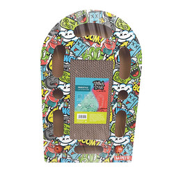 M-Pets - M-Pets Urban Style Freestyle Kedi Karton Tırmalama Tahtası Renkli 50x30 Cm 