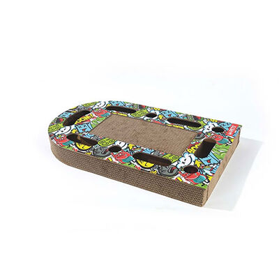 M-Pets Urban Style Freestyle Kedi Karton Tırmalama Tahtası Renkli 50x30 Cm 