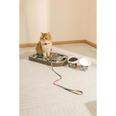 M-Pets Urban Style Freestyle Kedi Karton Tırmalama Tahtası Renkli 50x30 Cm 