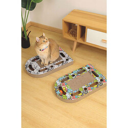 M-Pets Urban Style Freestyle Kedi Karton Tırmalama Tahtası Renkli 50x30 Cm - Thumbnail