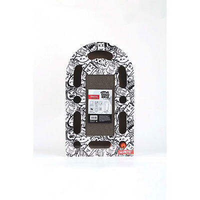 M-Pets Urban Style Freestyle Kedi Karton Tırmalama Tahtası Siyah Beyaz 50x30 Cm 
