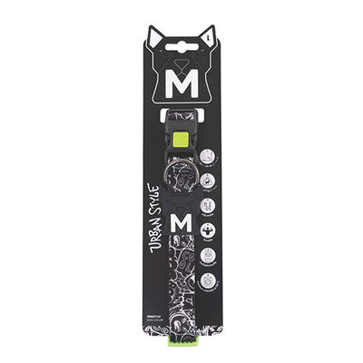 M-Pets Urban Style Freestyle Köpek Boyun Tasması Siyaz Beyaz Large 38,1x66 Cm 