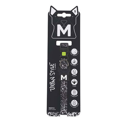 M-Pets Urban Style Freestyle Köpek Boyun Tasması Siyaz Beyaz Small 22,9x35,6 Cm 