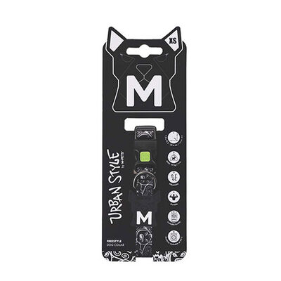 M-Pets Urban Style Freestyle Köpek Boyun Tasması Siyaz Beyaz XSmall 15,2-25,4 Cm 