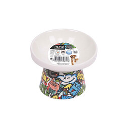 M-Pets Urban Style Seramik Kedi Mama ve Su Kabı Color Mix 150 Ml 10,5x10,6x8 Cm - Thumbnail