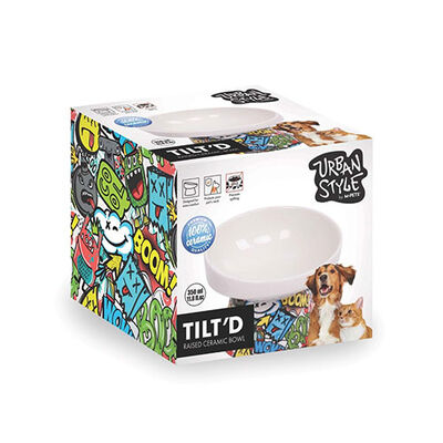 M-Pets Urban Style Seramik Kedi Mama ve Su Kabı Color Mix 350 Ml 14,5x14,5x11,5 Cm 