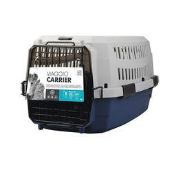 M-Pets - M-Pets Viaggio Carrier Iata Kedi ve Köpek Taşıma Çantası Mavi/Gri 58,4x38,7x33 Cm 