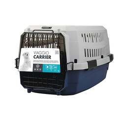 M-Pets - M-Pets Viaggio Carrier IATA Kedi ve Köpek Taşıma Çantası Mavi-Gri 68x47,6x42 Cm 
