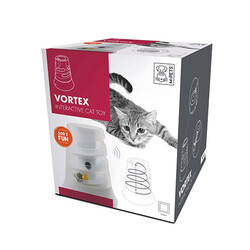 M-Pets - M-Pets Vortex İnteraktif Kedi Oyuncağı Beyaz 22x17,7 Cm 