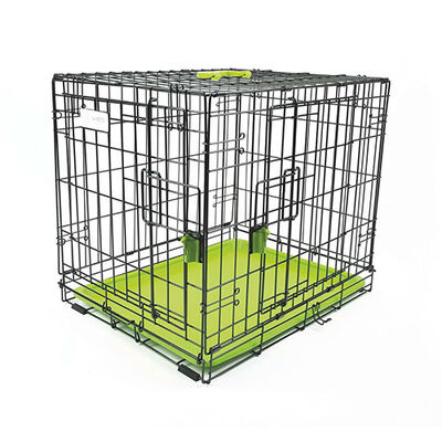 M-Pets Voyager 2 Kapılı Köpek Kafesi Medium Yeşil 76x48x53 Cm 
