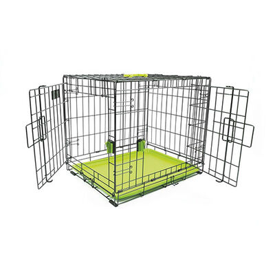M-Pets Voyager 2 Kapılı Köpek Kafesi Small Yeşil 61x46x48 Cm 