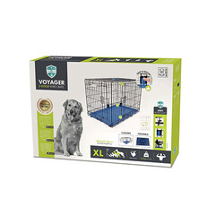 M-Pets - M-Pets Voyager 2 Kapılı Köpek Kafesi XLarge Mavi 106x71x76 Cm 