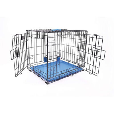 M-Pets Voyager 2 Kapılı Köpek Kafesi XLarge Mavi 106x71x76 Cm 