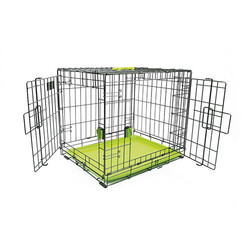 M-Pets Voyager 2 Kapılı Köpek Kafesi XLarge Yeşil 106x71x76 Cm - Thumbnail