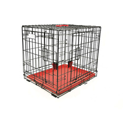 M-Pets Voyager 2 Kapılı Köpek Kafesi XXLarge Kırmızı 122x76x84 Cm - Thumbnail