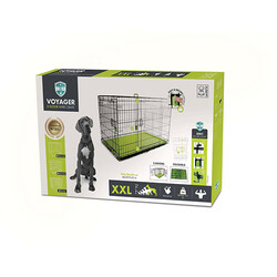 M-Pets - M-Pets Voyager 2 Kapılı Köpek Kafesi XXLarge Yeşil 122x76x84 Cm 
