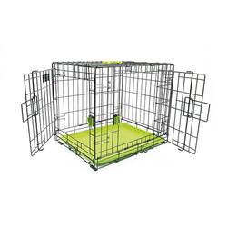 M-Pets Voyager 2 Kapılı Köpek Kafesi XXLarge Yeşil 122x76x84 Cm - Thumbnail