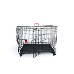 M-Pets Voyager Tekerlekli 2 Kapılı Köpek Kafesi Medium Siyah 76x48x53 Cm - Thumbnail