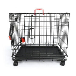 M-Pets - M-Pets Voyager Tekerlekli 2 Kapılı Köpek Kafesi Small Siyah 61x46x48 Cm 