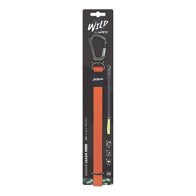 M-Pets Wild Jungle Köpek Gezdirme Kayışı Turuncu Large-Xlarge 2x120 Cm 