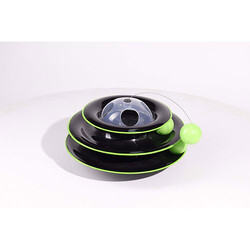 M-Pets Yaylı Dönen Top Kedi Oyuncağı Siyah 25 Cm - Thumbnail