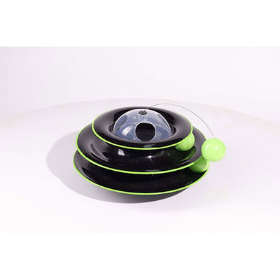 M-Pets Yaylı Dönen Top Kedi Oyuncağı Siyah 25 Cm 