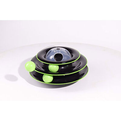 M-Pets Yaylı Dönen Top Kedi Oyuncağı Siyah 25 Cm 