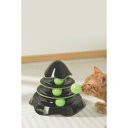 M-Pets Yaylı Rocket Kedi Oyuncağı Siyah 25 Cm - Thumbnail