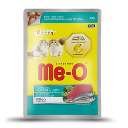 Meo - Me-O Ton Balıklı ve Sardalyalı Jelly Yavru Kedi Konservesi