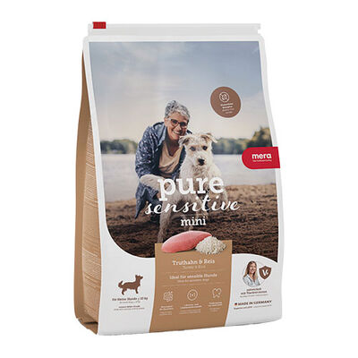 Mera Pure Sensitive Hindili ve Pirinçli Mini Irk Yetişkin Köpek Maması 4 Kg 