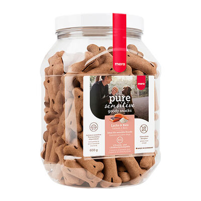 Mera Pure Sensitive Somonlu Pirinçli Tahılsız Köpek Ödül Bisküvisi 600 Gr 