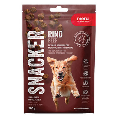 Mera Snacker Sığır Etli Yumuşak Tahılsız Köpek Ödül Maması 200 Gr 
