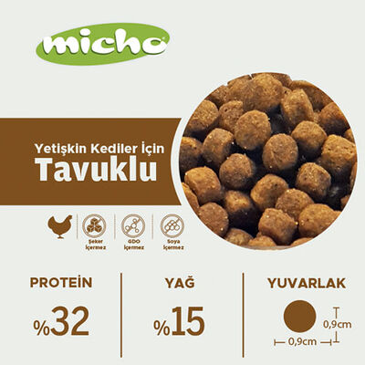 Micho Tavuklu Yetişkin Kedi Maması 15 Kg 