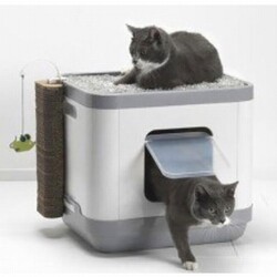 Moderna - Moderna Cat Consept Kapalı Kedi Tuvaleti Gri 