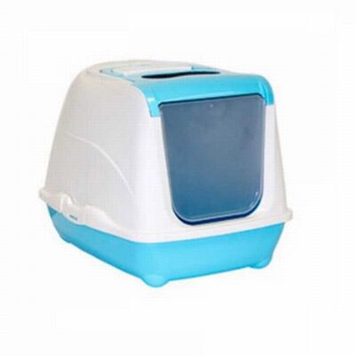 Moderna Flip Cat Kapalı Kedi Tuvaleti 50 Cm Mavi 