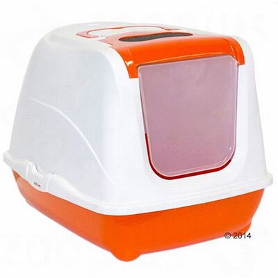 Moderna Flip Cat Kapalı Kedi Tuvaleti 50 Cm Turuncu 