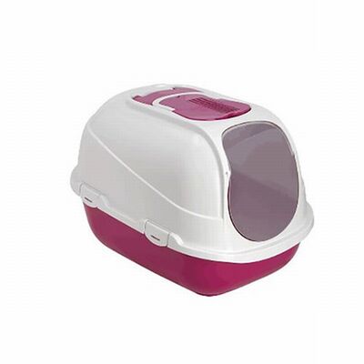 Moderna Mega Comfy Kapalı Kedi Tuvaleti 66 Cm Fuşya